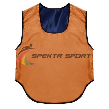 Купить Манишка футбольная двусторонняя Spektr Sport оранжево-синяя, р. 42-48 в Балашихе 