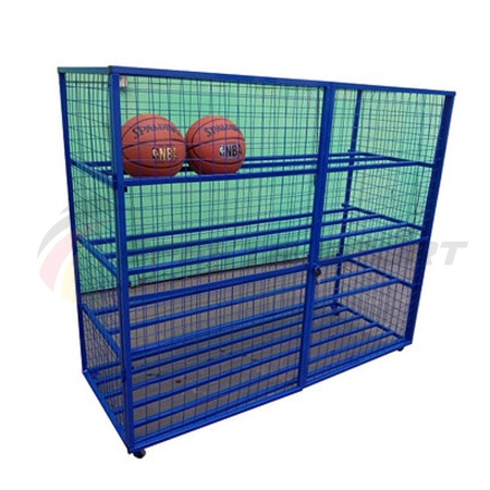 Купить Стеллаж для хранения мячей и инвентаря передвижной металлический (сетка) Цельносварной в Балашихе 